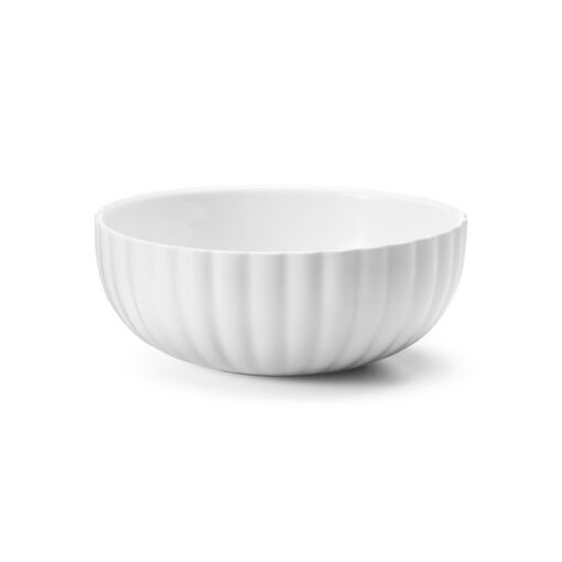 morgenmadsskål i hvid porcelæn
