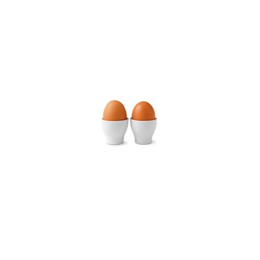 Hvid Riflet æggebæger - Med æg
